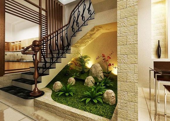 Tiểu cảnh khô như bức tranh miêu tả thiên nhiên