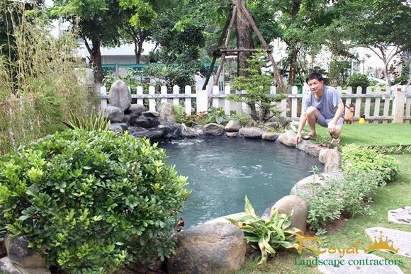 Tiểu cảnh hồ nước mang phong cách tự nhiên