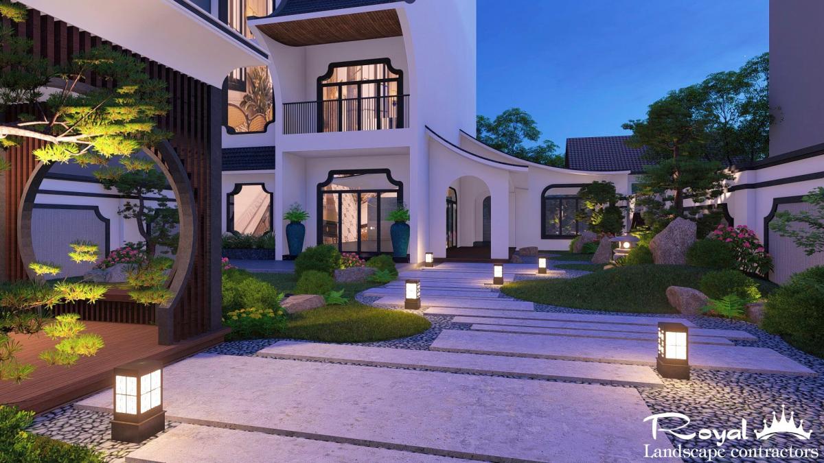 sân vườn phong cách Đông Dương