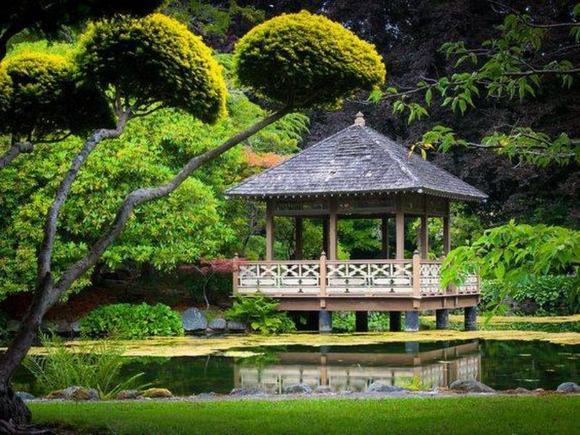 Mẫu chòi nghỉ phong cách Nhật Bản cho sân vườn